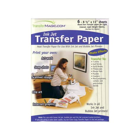 Transfer magic ink jet transfer paper